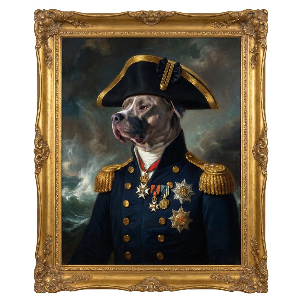 Dog as an admiral